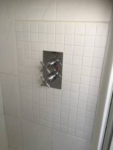 New shower with mosaic tiles