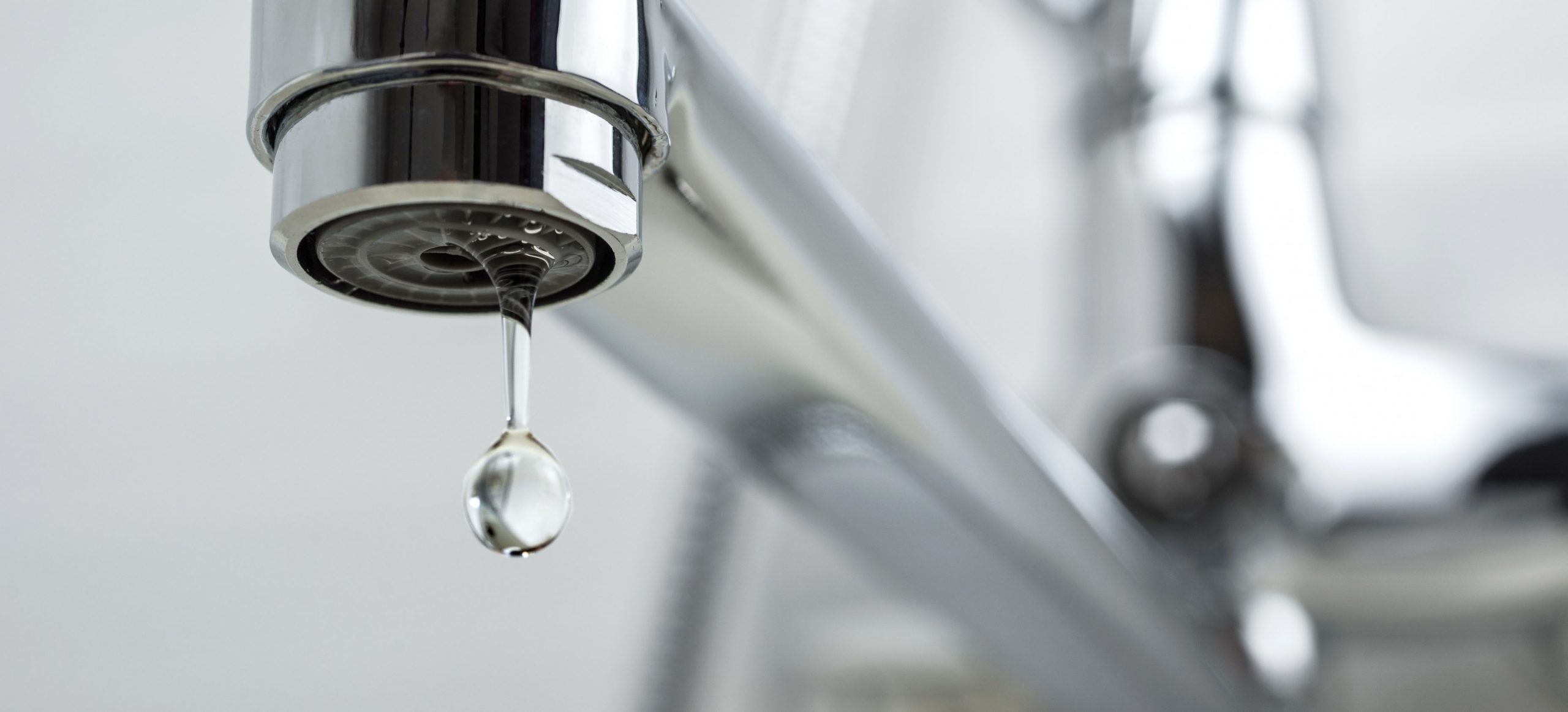 A drop of water from a sink