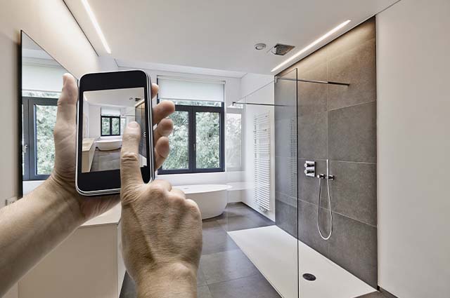 You control the shower from an app