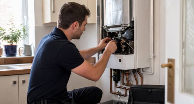 Illustration representing how long does a boiler service take